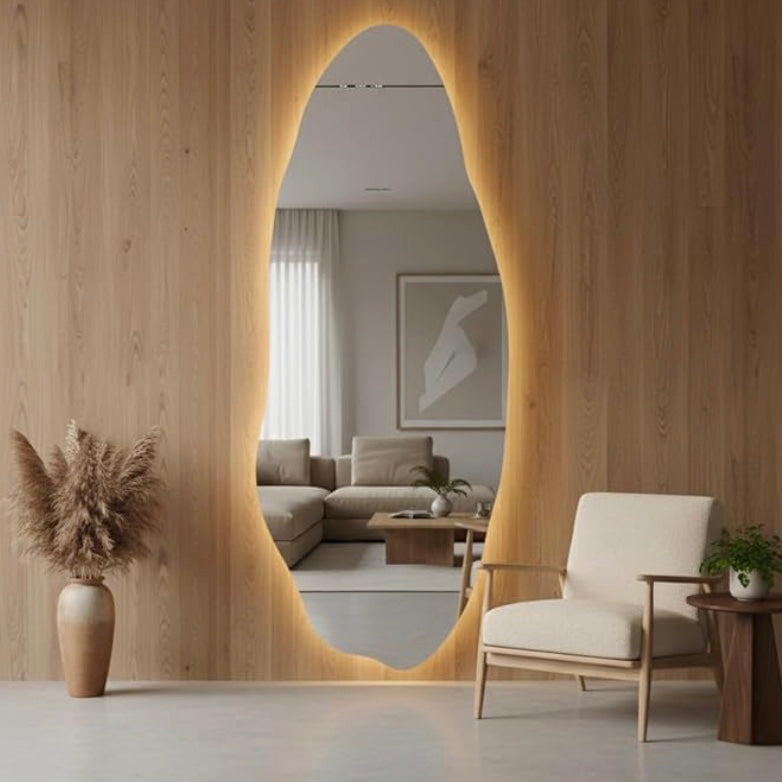 Organic LED Wall Mirror – 90 × 40 cm