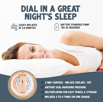 Premium Raised Air Bed with Built-in Pump – Queen Size